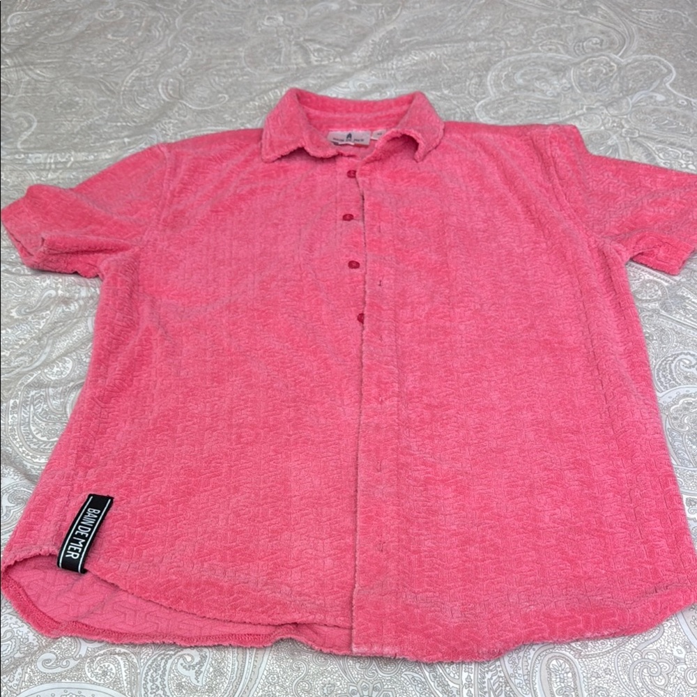 Pink Button-Up Swim Coverup